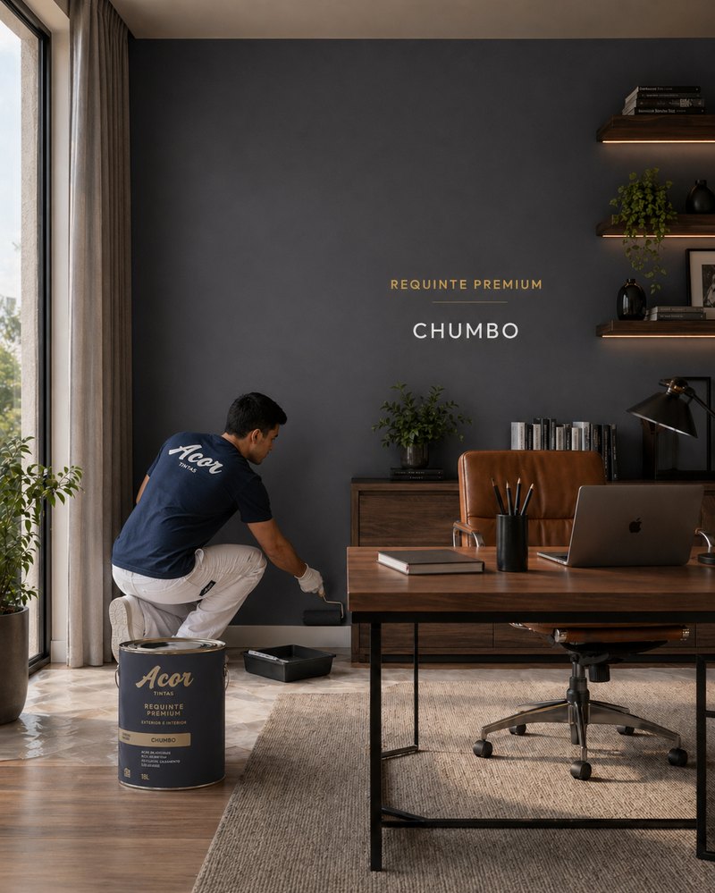 Ambiente A Cor Tintas com a cor Chumbo.